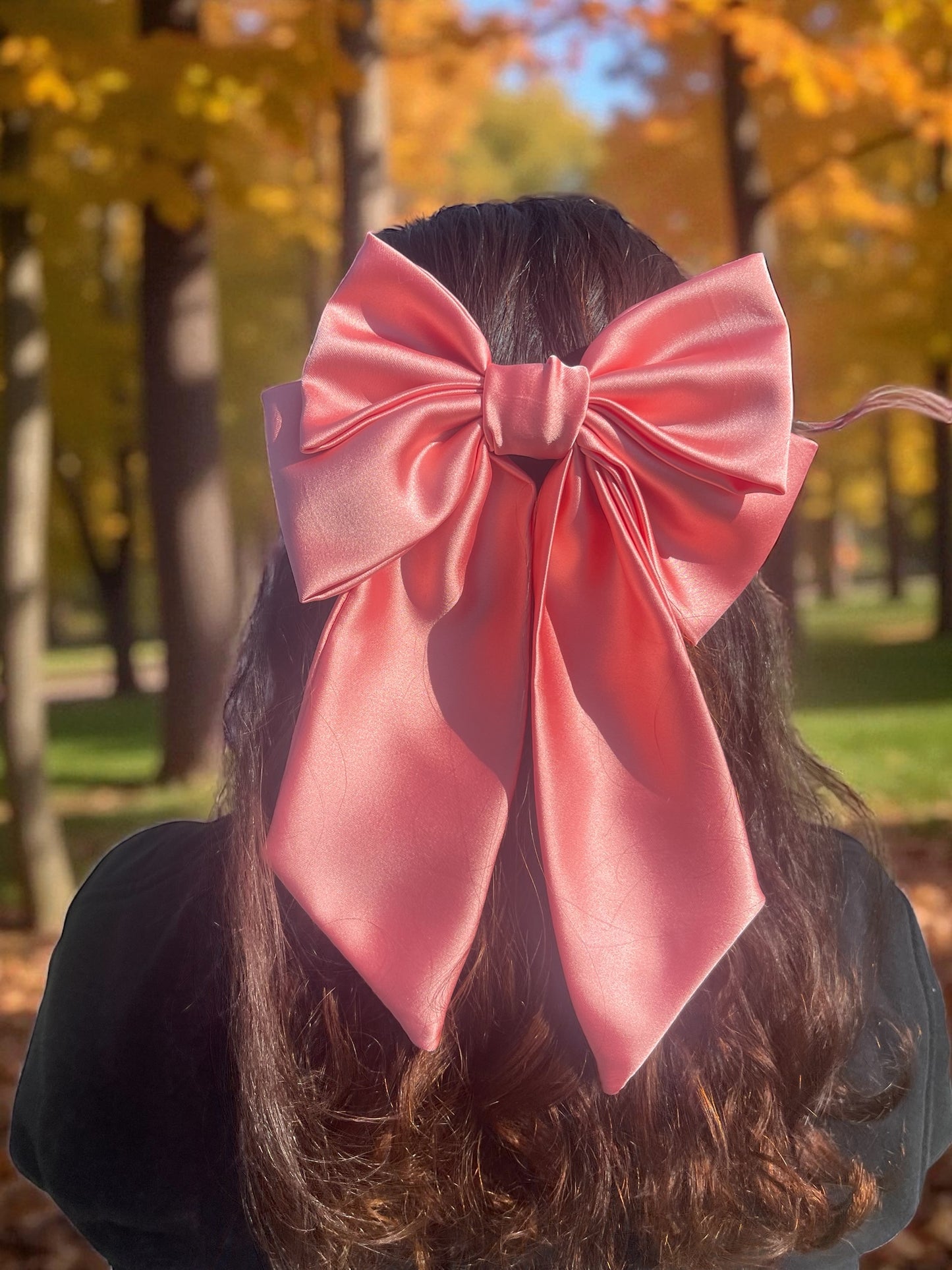 Satin Polyester Hair Bow with Barrette Clip – Elegant & Comfortable