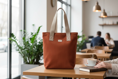 Medium Corduroy Zipped Tote Bag