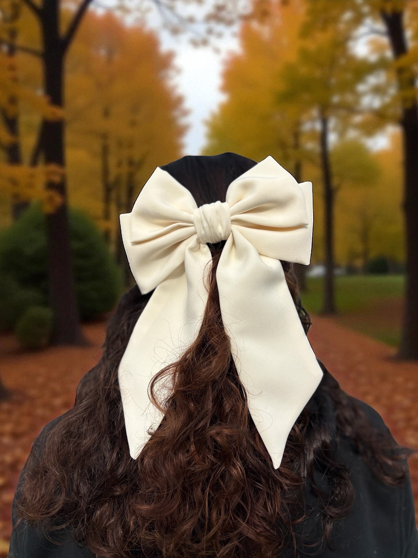 Satin Polyester Hair Bow with Barrette Clip – Elegant & Comfortable
